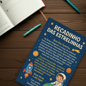 🌟 Recadinho das Estrelinhas — Tema Espacial (PDF para Download) 🌟