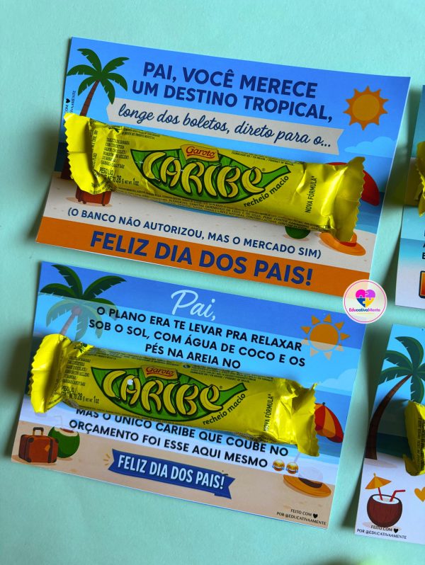 Cartões Dia dos Pais - Caribe - Educativamente - Imagem 4