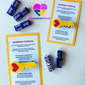 Cartão Reunião Escolar - Chave de Ouro